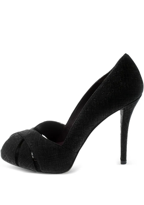 Stuart Weitzman 115mm peep-toe platform pumps - Black