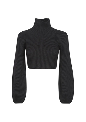 Max Mara flared sleeve roll-neck sweater - Black