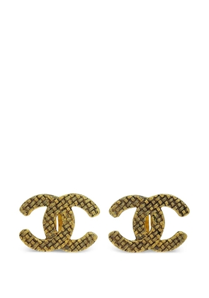 CHANEL Pre-Owned 1990-2000s CC clip-on earrings - Gold