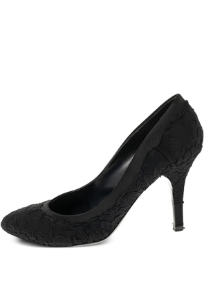 Dolce & Gabbana Pre-Owned 90mm lace satin pumps - Black