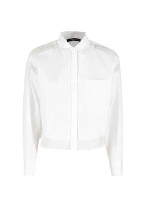 Seventy pocket sheer-panel shirt - White