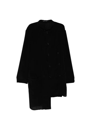 Yohji Yamamoto stand collar asymmetric jacket - Black