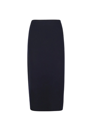 KHAITE Patri pencil wool midi skirt - Blue
