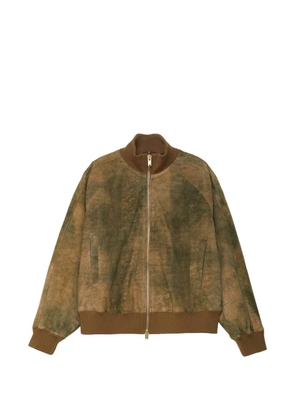 Baracuta zip-up suede jacket - Green