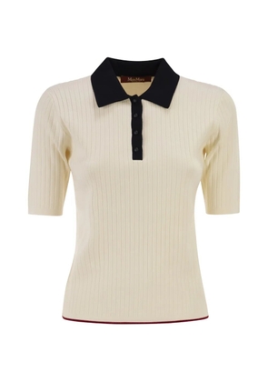 Max Mara ribbed polo top - Neutrals