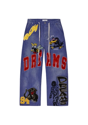 Vale appliqué work trousers - Blue