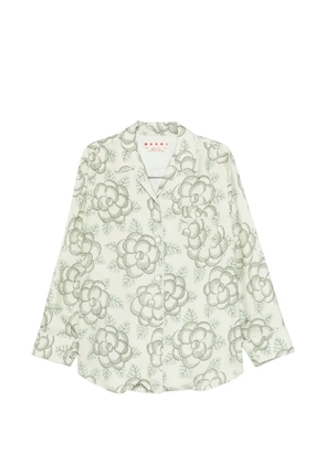 Marni floral print shirt - Neutrals