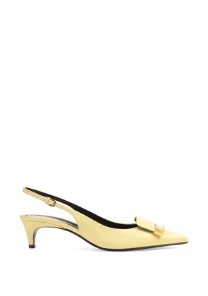 Sergio Rossi buckle sling-back pumps - Yellow