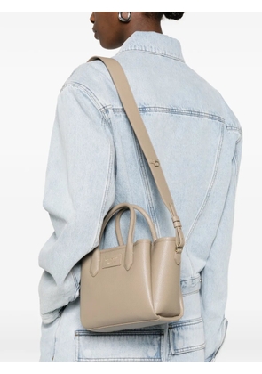 Emporio Armani logo-plaque tote bag - Neutrals