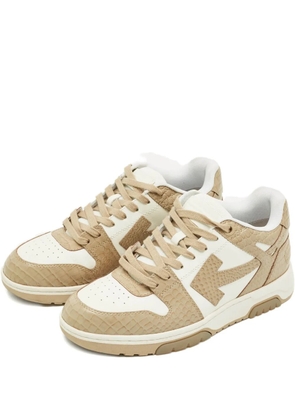 Off-White Pre-Owned Out of Office croc-embossed sneakers - Neutrals