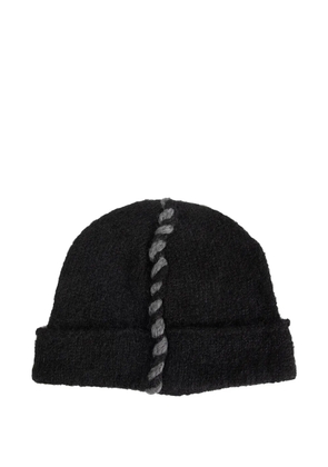 Thom Krom braided beanie hat - Black