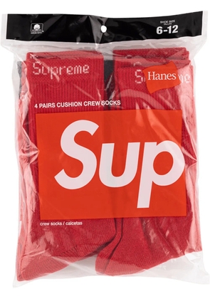 Supreme logo embroidered socks
