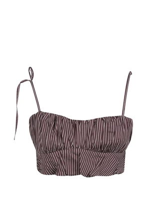 Faithfull the Brand Pelea pinstripe-pattern top - Red