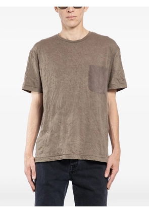 Giorgio Brato crinkled chest-pocket T-shirt - Grey