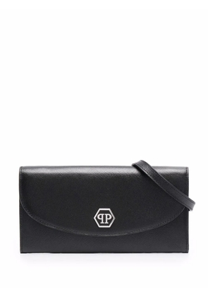 Philipp Plein Hexagon flap clutch - Black