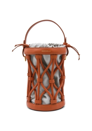 Coccinelle small Koi leather bucket bag - Orange