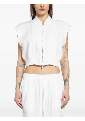 Thom Krom zipped bomber vest - White