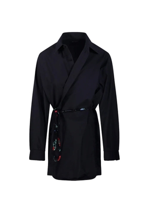 Balenciaga floral tie-fastening dress - Black