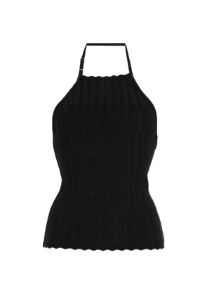 Jacquemus The Tablier scalloped halter top - Black