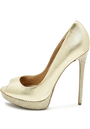 Le Silla crystal-embellished platform sandals - Gold