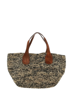 IBELIV Tokyo II woven raffia tote bag - Black