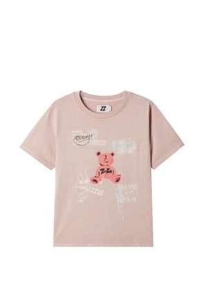 izzue teddy-motif printed T-shirt - Pink