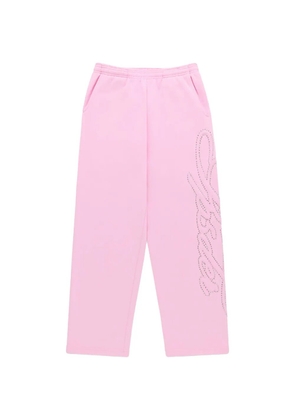 SP5DER rhinestone-embellished track pants - Pink