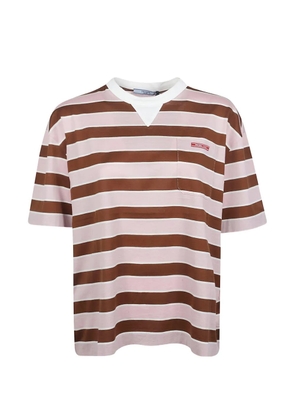 Prada Bayadere striped pocket T-shirt - Brown