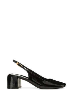 Sergio Rossi Convex leather sandals - Black