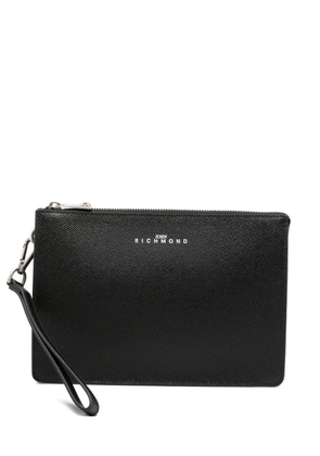 John Richmond zip-fastening clutch bag - Black