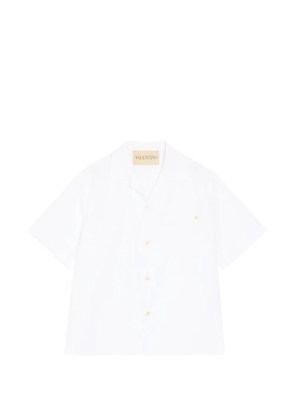 Valentino Garavani Valentino cotton-poplin with VGold bowling shirt - White