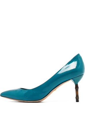 Gucci Pre-Owned 80mm patent-leather pumps - Green