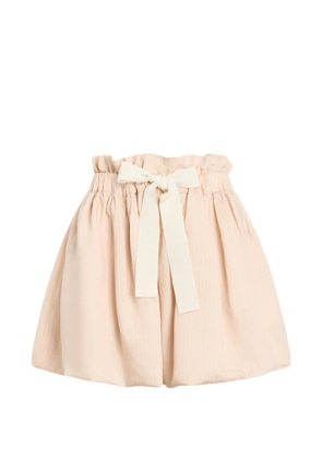 Patou ruffled mini skirt - Neutrals