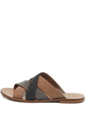 Brunello Cucinelli Vintage pre-owned Monili-chain sandals - Brown