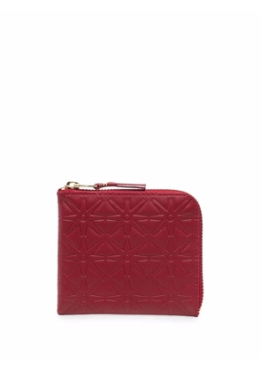 Comme Des Garçons Wallet embossed zipped wallet - Red