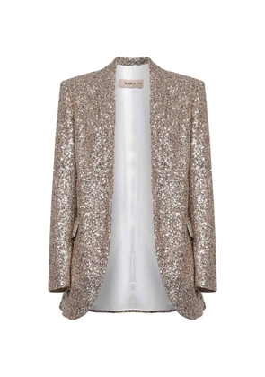Blanca Vita sequin-embelished shawl-collar blazer - Gold