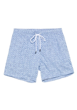Barba floral-print swim shorts - Blue
