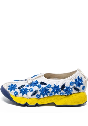 Christian Dior Pre-Owned Fusion embellished sneakers - White