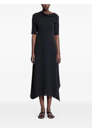The Row Faded cowl midi dress - Black