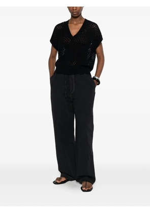 Allude V-neck knitted top - Blue