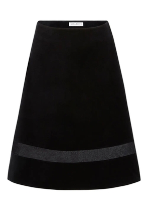 Nina Ricci velvet lace-insert mini skirt - Black