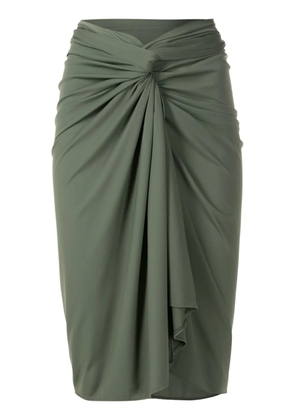 Lygia & Nanny Pareo Orixa wraparound midi skirt - Green