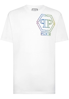 Philipp Plein logo-embellished cotton T-shirt - White