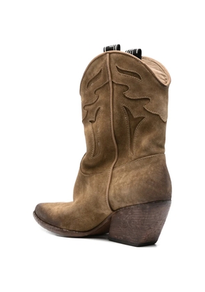 Elena Iachi stitched boots - Brown