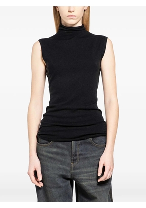 6397 mock-neck tank top - Black