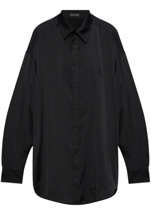 Balenciaga logo-embroidered shirt - Black