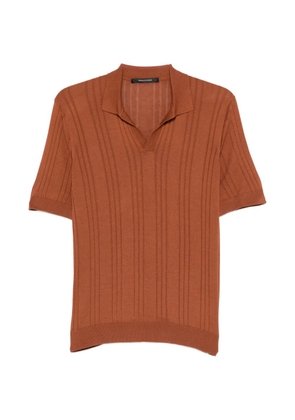 Tagliatore Darnel ribbed T-shirt - Brown