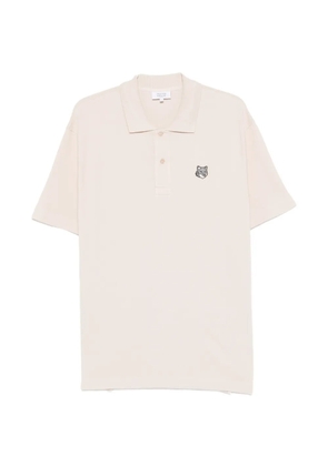 Maison Kitsuné fox-embroidered polo shirt - Neutrals