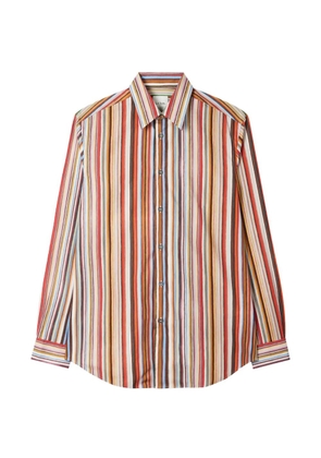 Paul Smith Painted Signature Stripe print cotton shirt - Neutrals