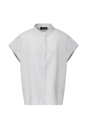 Fabiana Filippi button collarless shirt - Blue